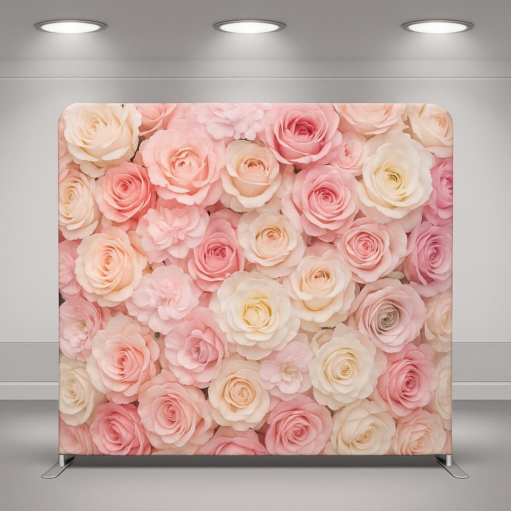 Hintergrundleinwand mit Rosen-Motiv